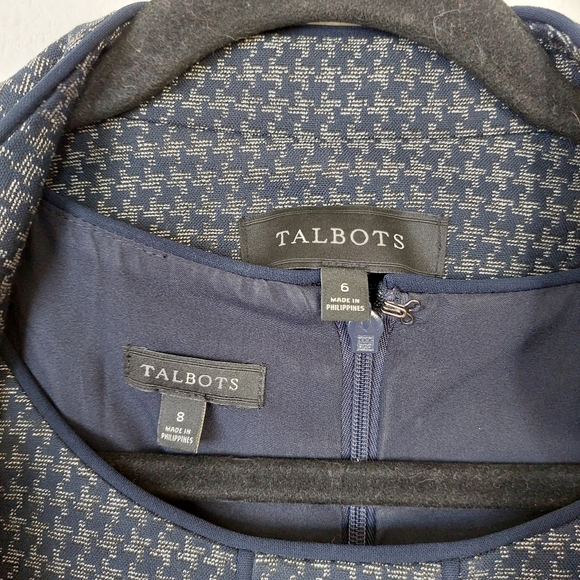 Talbots Stretch Houndstooth Tweed Jacket and Dress Set - Picture 4 of 11